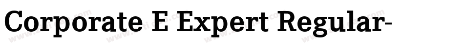 Corporate E Expert Regular字体转换